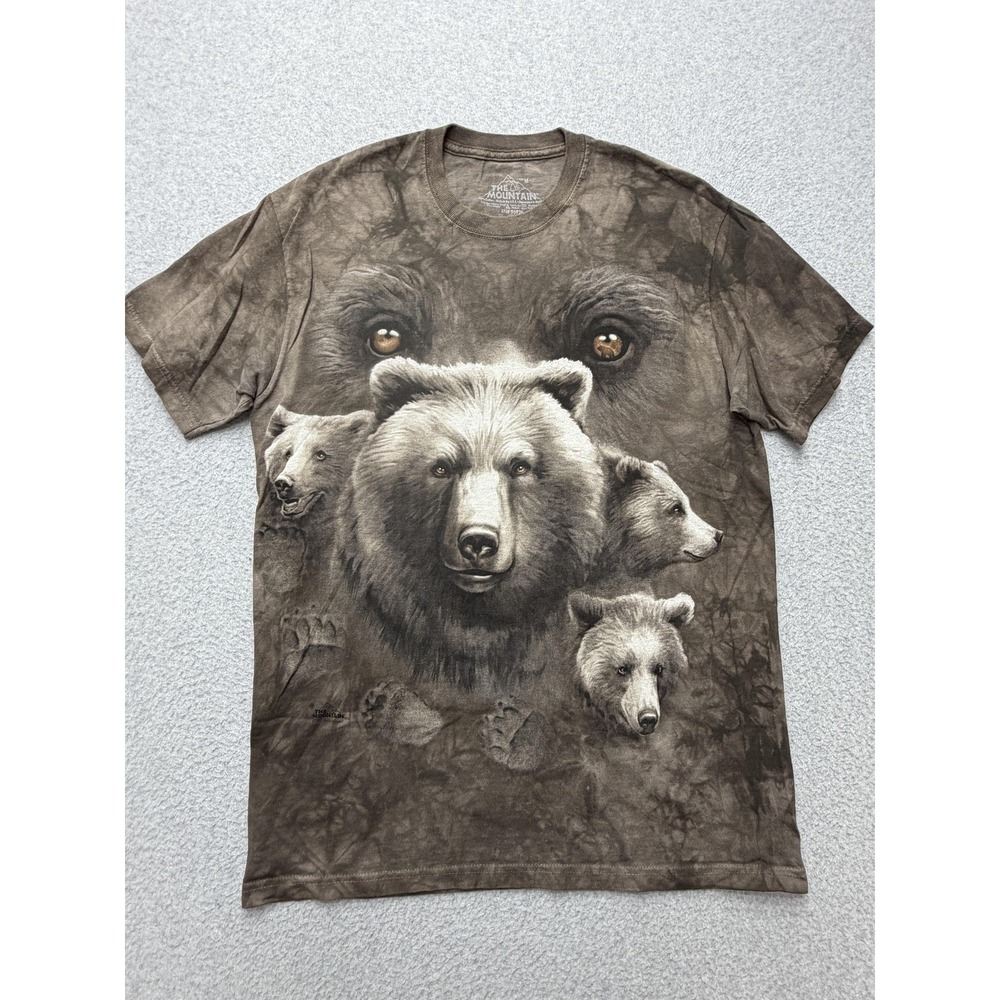 The Mountain Shirt Mens Medium Brown Bear Graphic Wildlife Nature Animals Tee